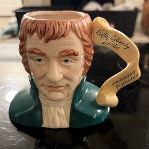 PAPEL Porcelain Great Americans Hand Painted Thomas  Jefferson 5" Decorative Mug